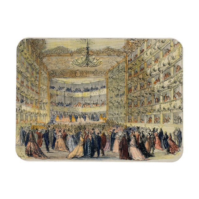 Íman Uma Bola Mascarada no Teatro Fenice, Veneza, 19º (Horizontal)