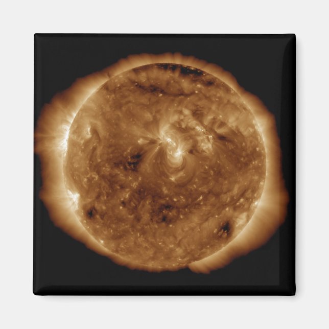 Íman Uma brecha escura na atmosfera do sol (Frente)