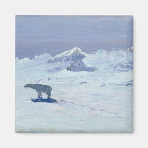 Íman Uma caça do urso polar na noite enluarada, 1899