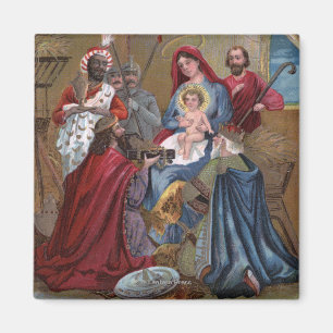 Íman Uma cena alegre de ChristmasNativity