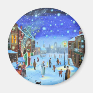 Íman Uma cena da rua do inverno de Scrooge da canção