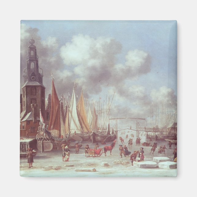 Íman Uma cena de inverno em Amsterdã (Frente)
