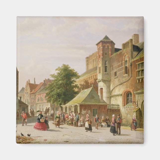 Íman Uma cena de rua em Amsterdã (Frente)