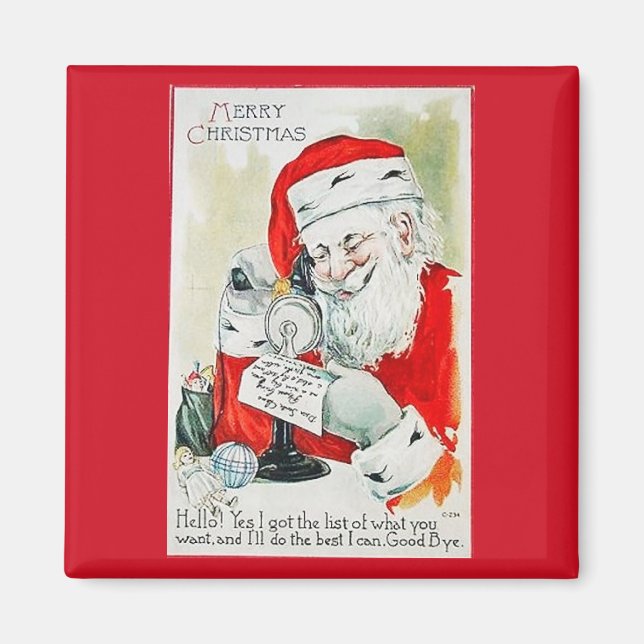 Íman Uma chamada para Papais noeis com o Magnete de Vin (Frente)