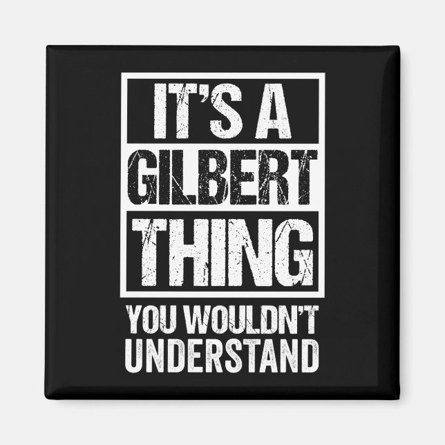 Íman Uma coisa de gilbert não entenderia sobrenome nome (Frente)