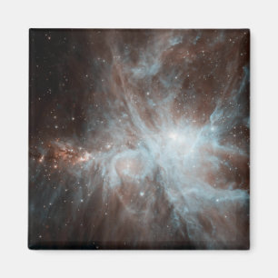 Íman Uma colônia de estrelas novas quentes na nebulosa