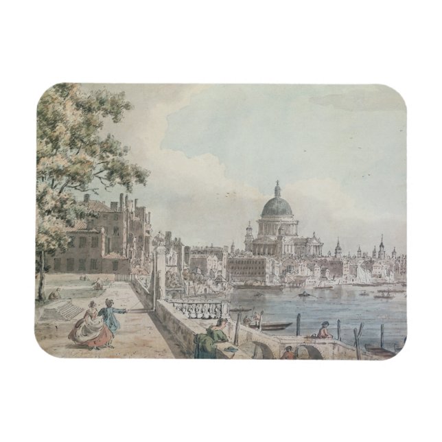 Íman Uma cópia de parte de um desenho de Canaletto, de  (Horizontal)