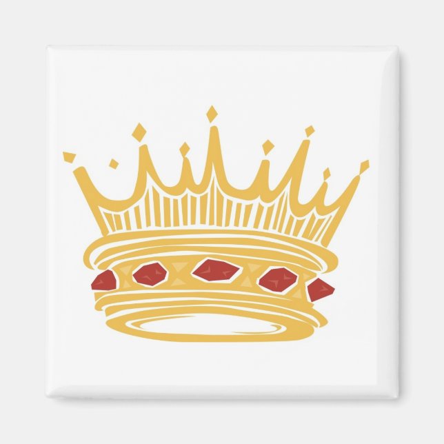 Íman Uma Coroa de Rei Ouro com Joias (Frente)