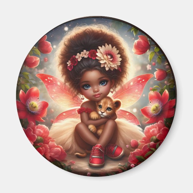 Íman Uma Fada e seu Ímã Vermelho Lion Cub (Frente)