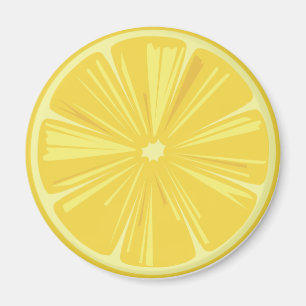 Íman Uma fatia de limão amarelo