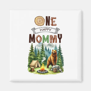 Íman Uma Feliz Mamãe Camper Primeiro Aniversário Campin