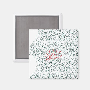 Íman uma flor vermelha sobre fundo preto