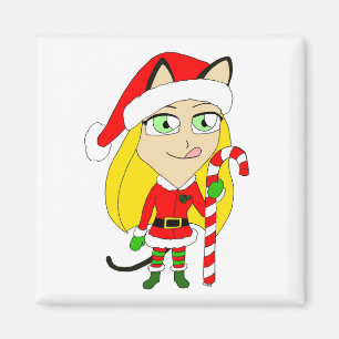 Íman Uma garota chibi de Natal