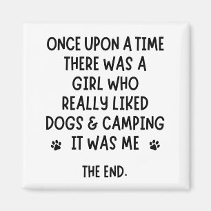 Íman Uma garota que realmente gostava de Camping e Cães