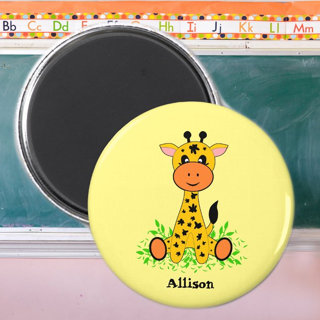 Íman Uma girafa engraçada e bonita para crianças (Criador carregado)