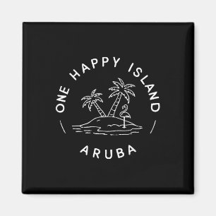 Íman Uma Ilha Feliz Aruba Lembrança Férias de Verão Ma