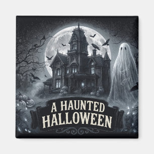 Íman Uma Ilustração Gótica Vintage de Halloween Assombr