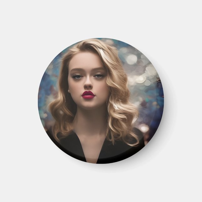 Íman Uma Linda Mulher Loira (Frente)