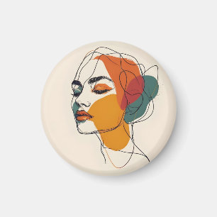 Íman Uma linha de arte feminina