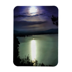 Íman Uma Lua Cheia Que Reflete A Arte Náutica Do Egeu