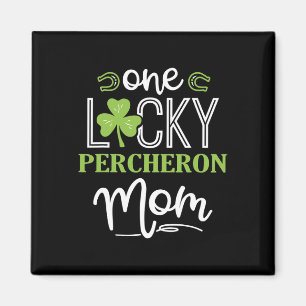 Íman Uma Lucky Percheron Horse Mãe Irish Horseback Ridi