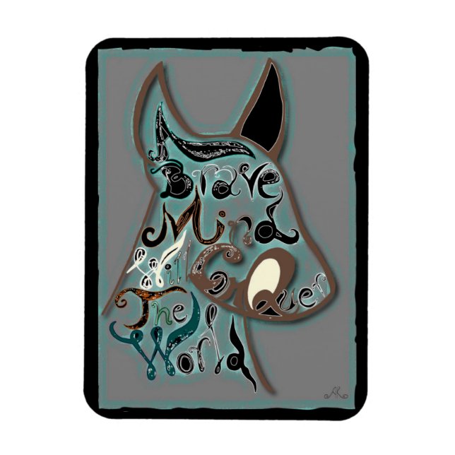 Íman Uma mente corajosa conquistará o mundo (Vertical)