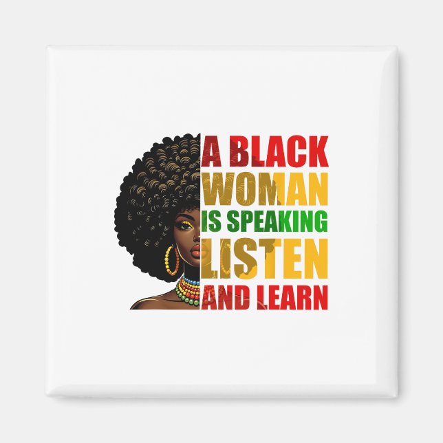 Íman Uma Mulher Negra Está Falando Ouça E Aprenda Afroc (Frente)