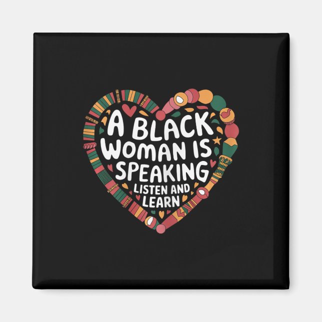 Íman Uma Mulher Negra Está Falando Ouça E Aprenda Junet (Frente)