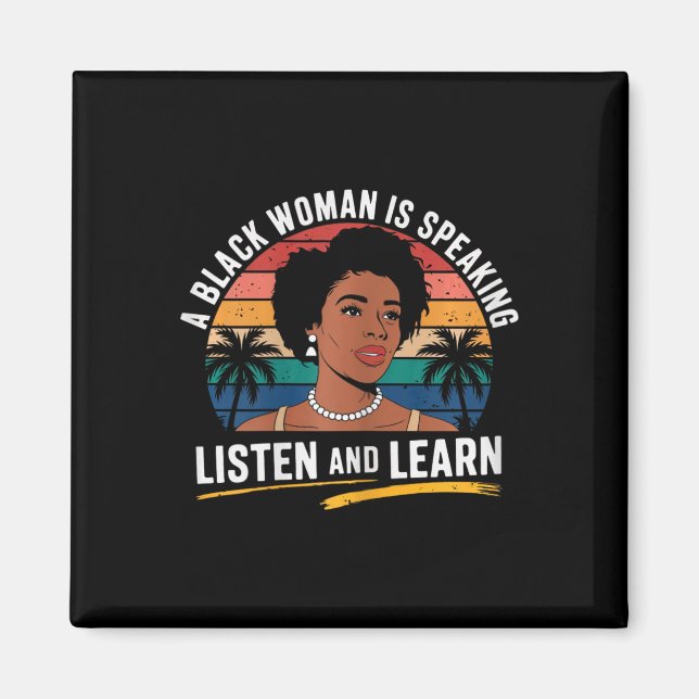 Íman Uma Mulher Negra Está Falando Ouça E Aprenda Junet (Frente)