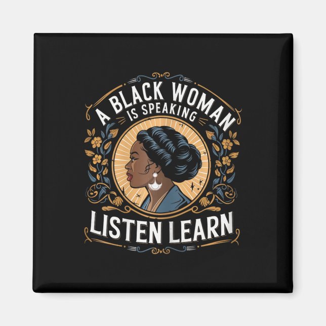 Íman Uma Mulher Negra Está Falando Ouça E Aprenda Junet (Frente)