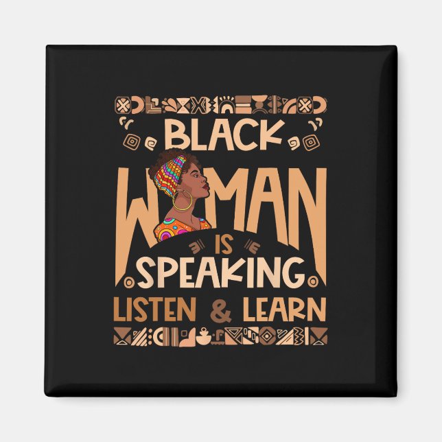 Íman Uma Mulher Negra Está Falando Ouça E Aprenda Tradi (Frente)