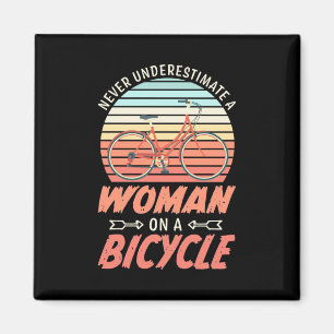 Íman Uma Mulher Numa Bicicleta
