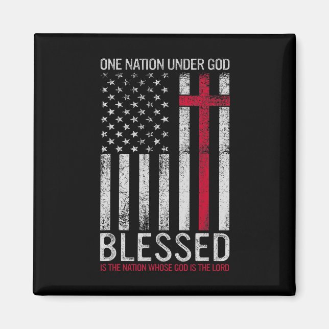 Íman Uma Nação Sob Deus Jesus Abençoou a Bandeira Ameri (Frente)