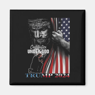 Íman Uma Nação Sob Deus Trump 2024, Bandeira de Deus Am