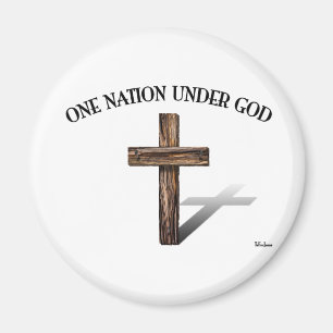 Íman Uma nação sob o deus com cruz áspera
