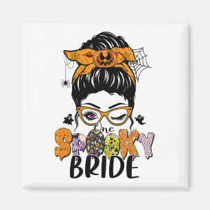 Íman Uma Noiva Louca Halloween Mensy Bun Witchy Monste