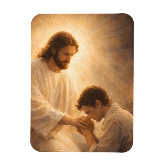 Íman Uma Oração de Joelhos com Jesus (Vertical)