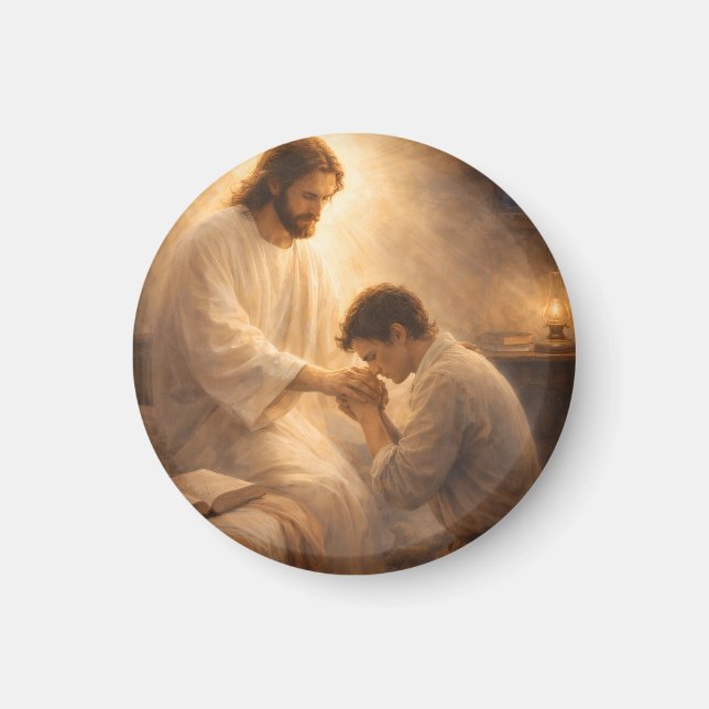Íman Uma Oração de Joelhos com Jesus (Frente)