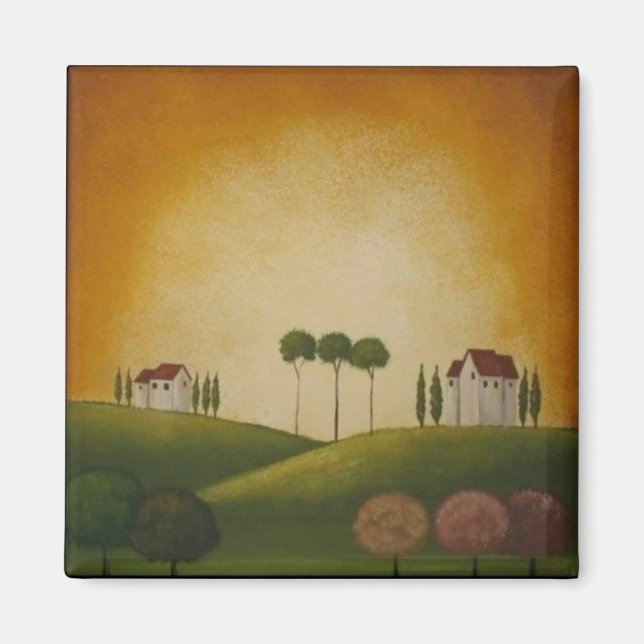 Íman Uma paisagem na Toscana (Frente)