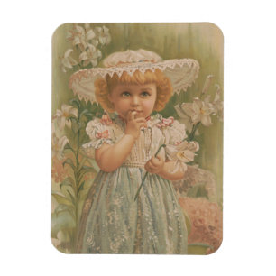 Íman "Uma Páscoa em Flor" Ilustração Vintage, cerca de 