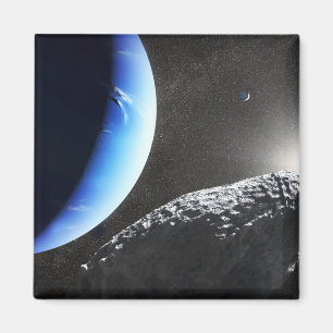 Íman Uma Pequena Lua Hippocamp de Netuno.