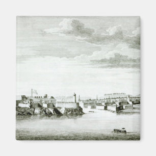 Íman Uma perspectiva do castelo de Moro e da cidade de