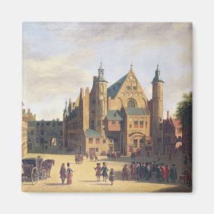 Íman Uma praça da cidade em Haarlem