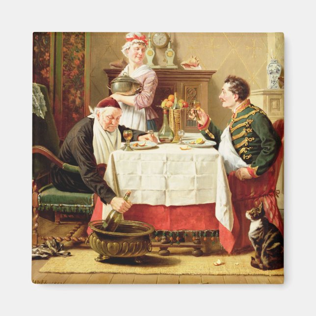 Íman Uma Refeição Satisfatória, 1883 (óleo na canvas) (Frente)