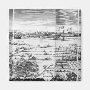 Íman Uma seção de um mapa de Milão, 1640