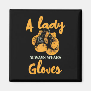 Íman Uma Senhora Sempre Usa Luvas Boxe Poder