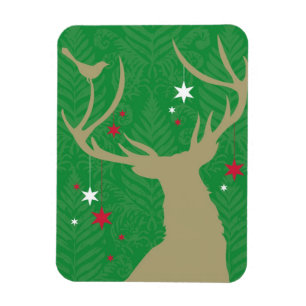 Íman Uma silhueta de um cervo com as estrelas que