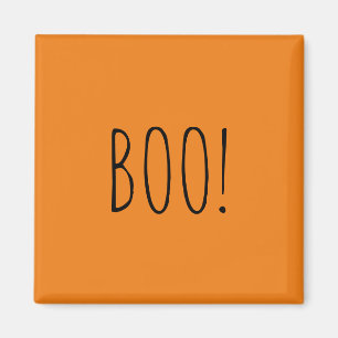 Íman Uma simples tipografia laranja engraçada Halloween