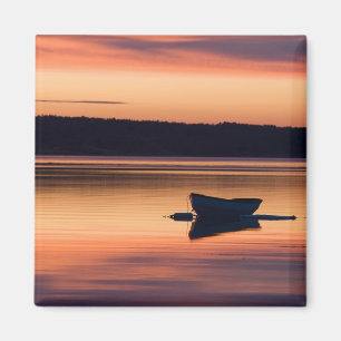 Íman Uma skiff ao nascer do sol em Eggemoggin Reach em
