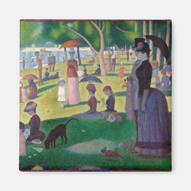 Íman Uma tarde de domingo em La Grande Jatte, Seurat (Frente)